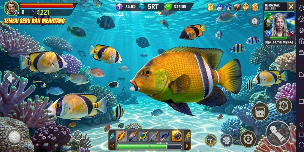 Tampilan menarik dari gameplay Tembak Ikan di 5RT.