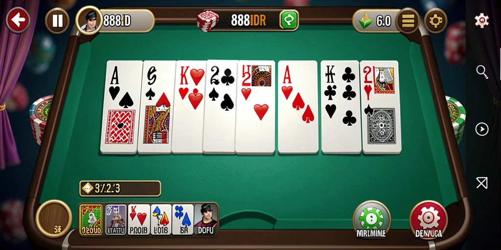 Tampilan menarik dari gameplay Domino di 888IDR.