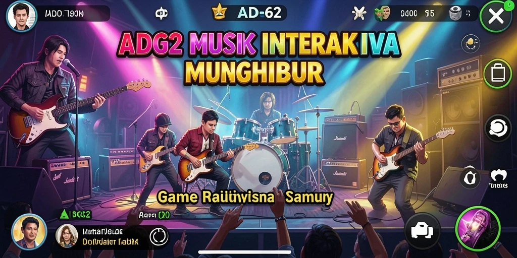 Tampilan gameplay menarik di ADG62 dengan interaksi musik yang menyenangkan.