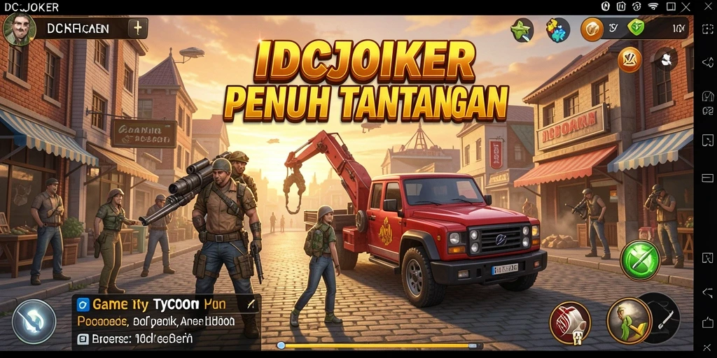 Screenshot menampilkan gameplay seru IDCJOKER dengan berbagai bisnis yang dikelola.
