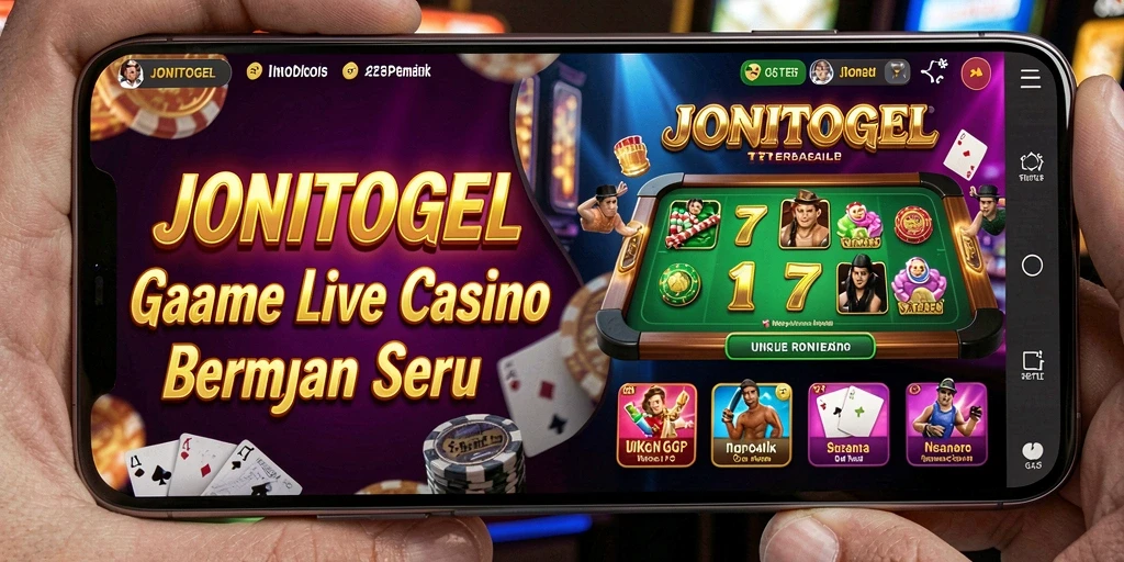 Screenshot JONITOGEL yang menunjukkan gameplay Live Casino yang seru.