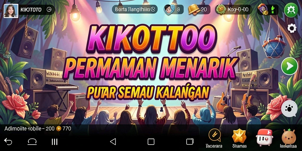 Tampilan gameplay KIKOTOTO yang interaktif dan penuh warna.