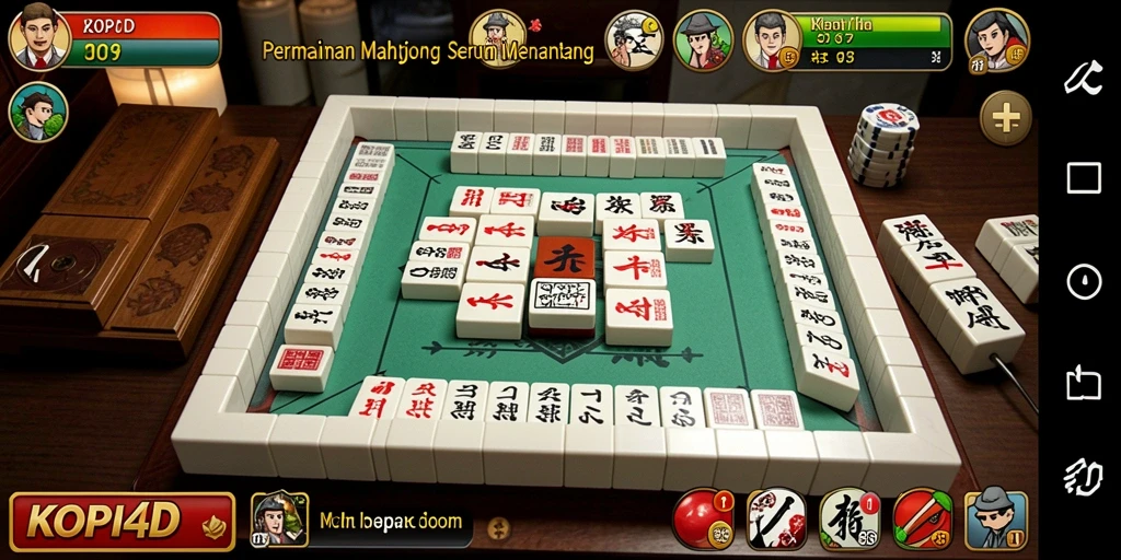 Tampilan gameplay Mahjong KOPI4D yang menarik dan seru.