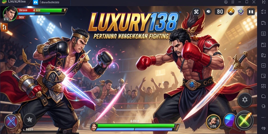 Gameplay LUXURY138 menampilkan pertarungan yang intens dan penuh aksi.