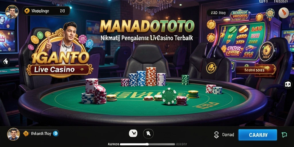Tampilan menarik dari gameplay Live Casino di MANADOTOTO.