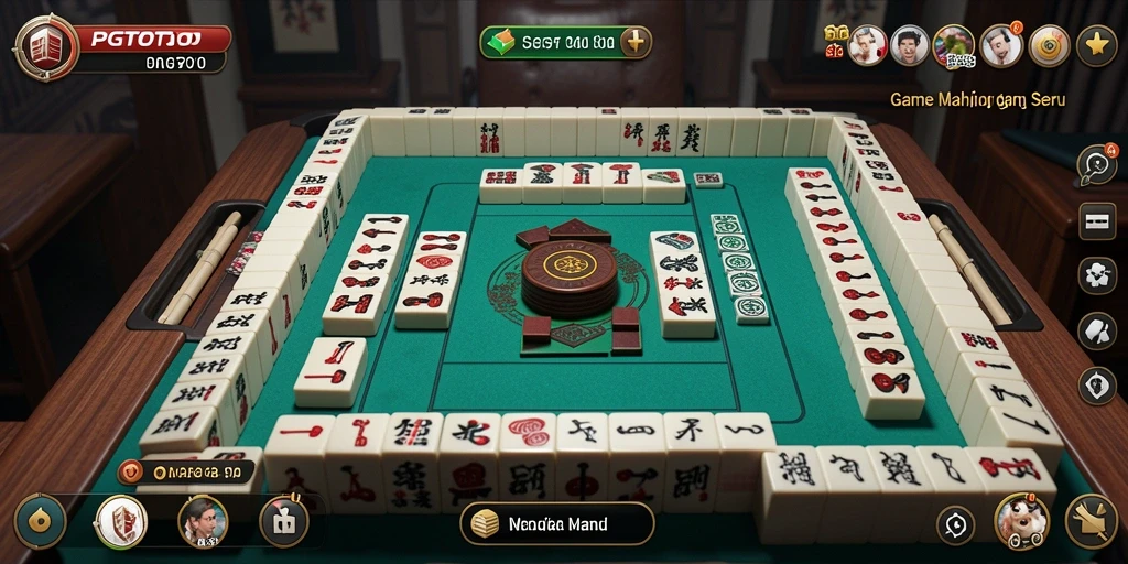 Screenshot menampilkan gameplay menarik PGTOTO dengan batu Mahjong.