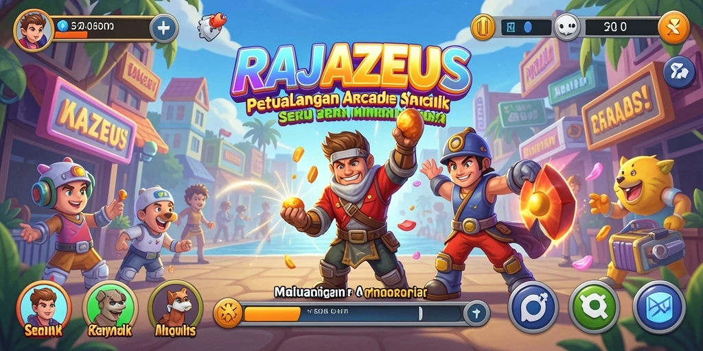 Tampilan menarik gameplay RAJAZEUS di dunia Arcade.