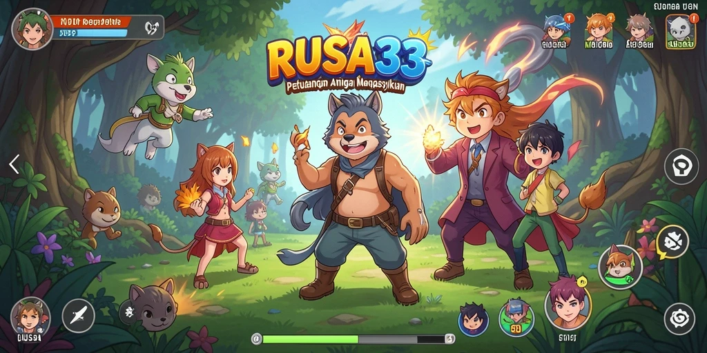 Screenshot gameplay RUSA33 menampilkan suasana anime yang memukau.