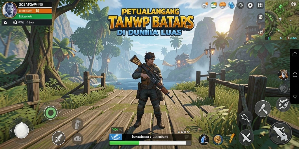 Screenshot menampilkan gameplay eksplorasi dunia luas di SOBATGAMING.