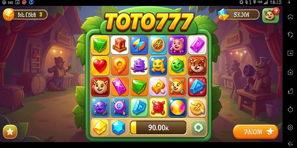 Tampilan gameplay TOTO777 yang menawan dengan kombinasi batu permata.
