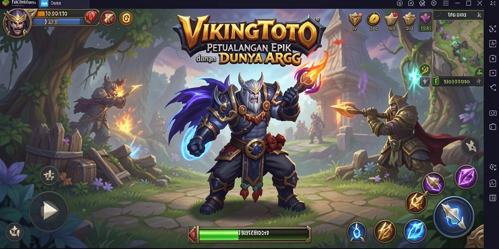 Tangkapan layar menampilkan aksi pertarungan mendebarkan dalam VIKINGTOTO.