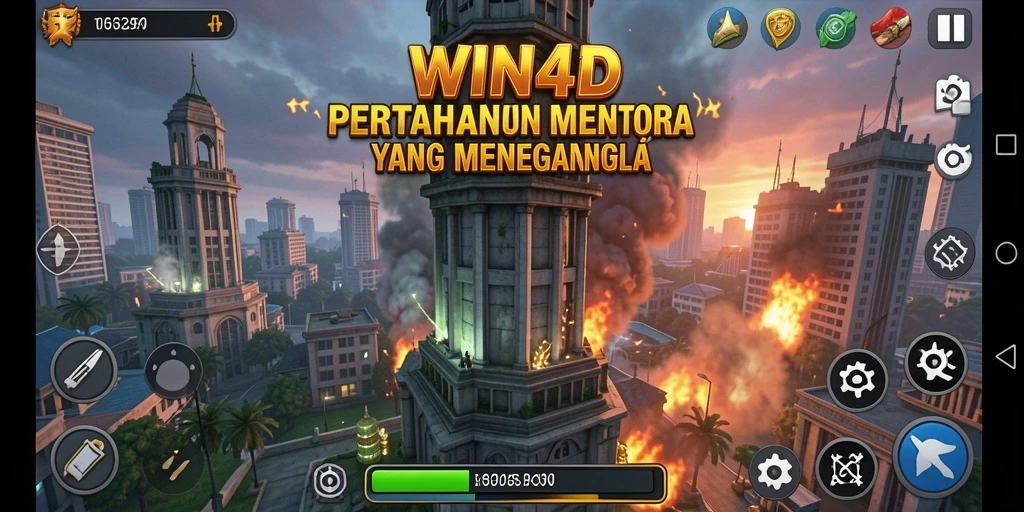 Screenshot menampilkan aksi seru permainan Tower Defense di WIN4D.
